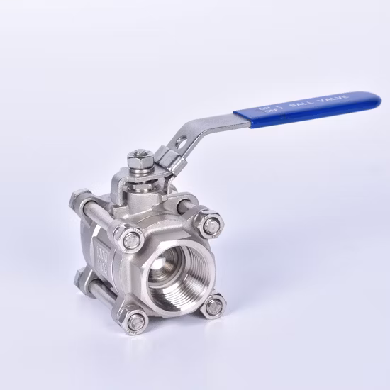 SS304 316 3-Piece Full Port Manual Stainless Steel 3PC Ball Valve