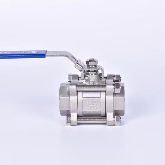 SS304 316 3-Piece Full Port Manual Stainless Steel 3PC Ball Valve