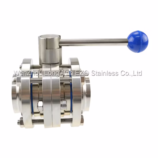 Stainless Steel Hygienic Grade Manual Welded 3-Piece Butterfly Valve (JN-BV1007)